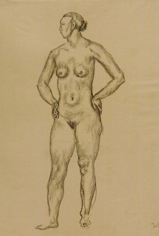 "Drawing. Nude" by Evsey Evseevich Moiseenko