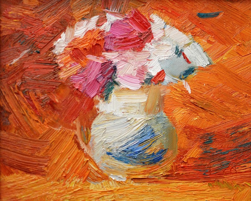"Studiu. Flori" by Санда Cебан, 2017, 250x300mm, масло / холст