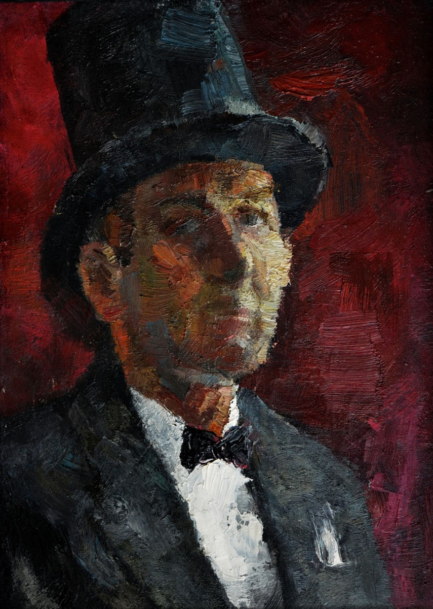 "Studiu. Portret" by Павел Гросу, 2007, 250x350mm, масло / холст
