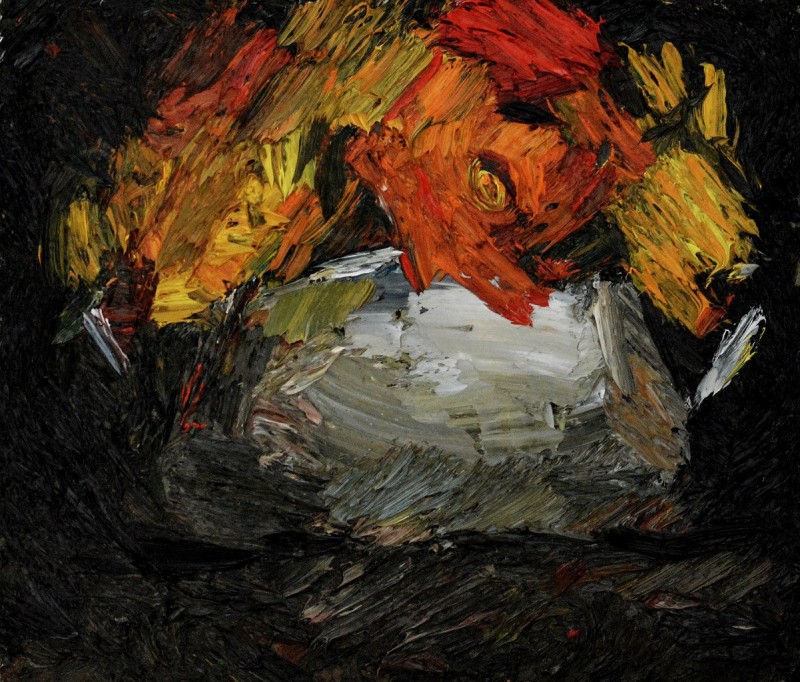 "Studiu. Natură statică cu flori" by Cezar Ciobanu, 2013, oil on canvas