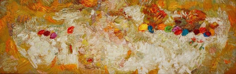 "Natură statică de Paști" by Виcтор Теслару, 2017, масло / холст