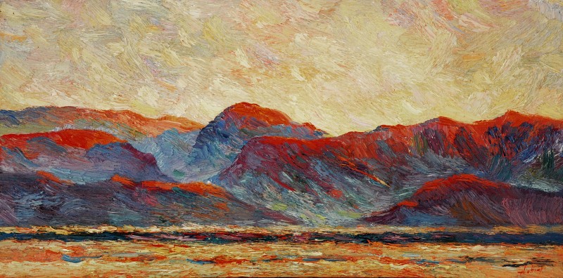 "Turkmenistan" by Anatol Ghimpu, 1999, 420x840mm, oil on canvas