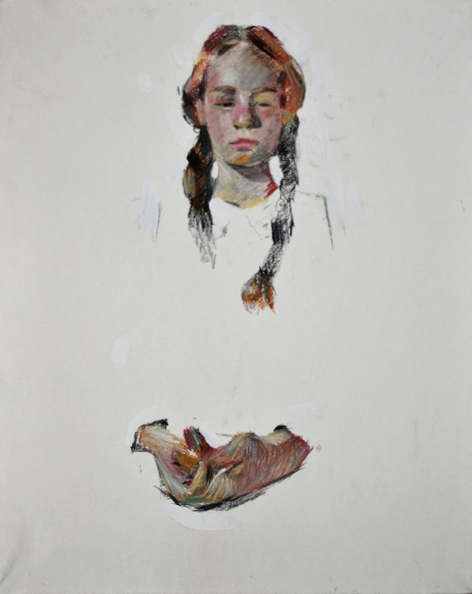 "Drawing. Figure" by Vitalie Golban, 500x400mm, pastel on paper