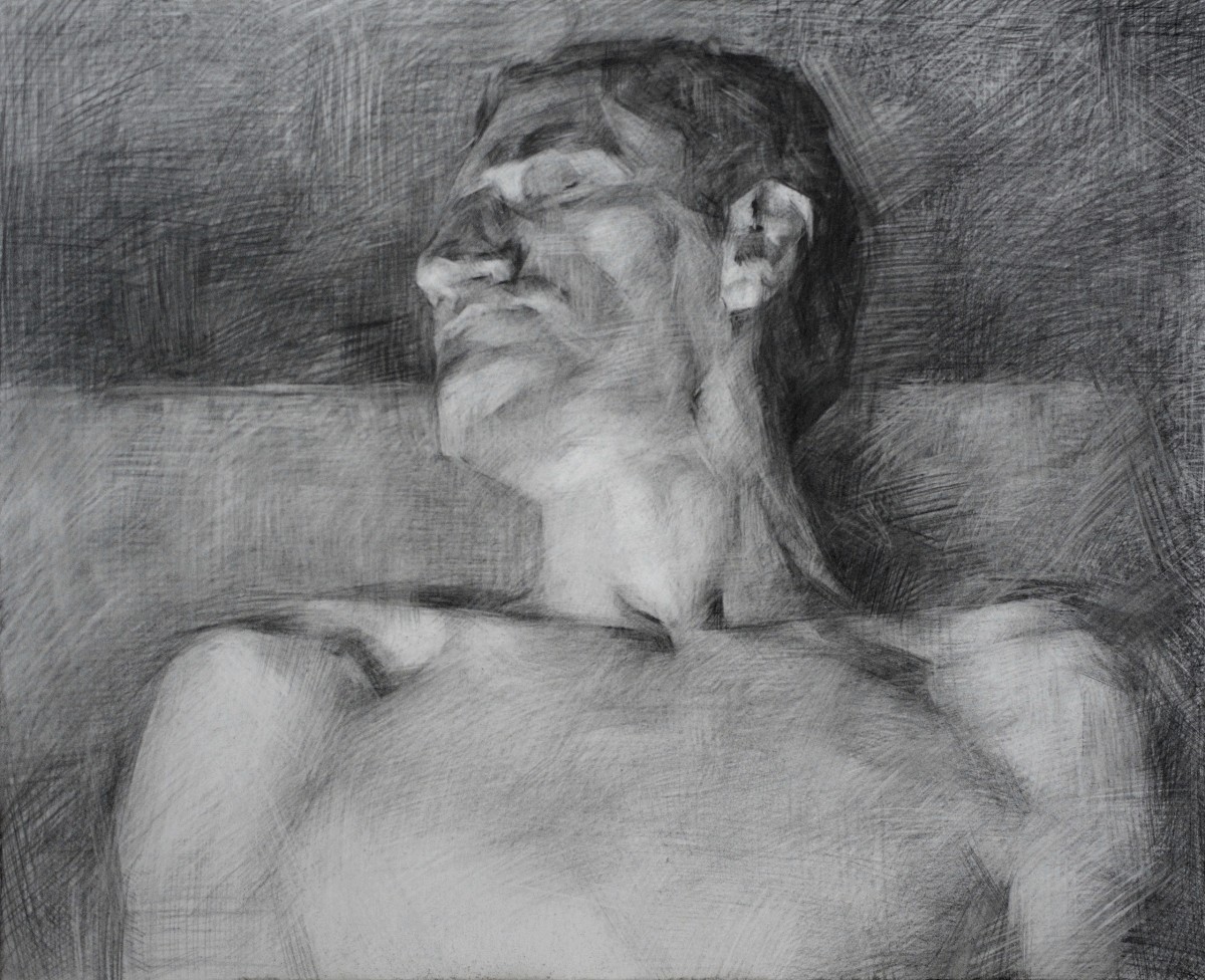 "Drawing. Portrait. Long term" by Lia Ungureanu, 400x500mm, pencil on paper