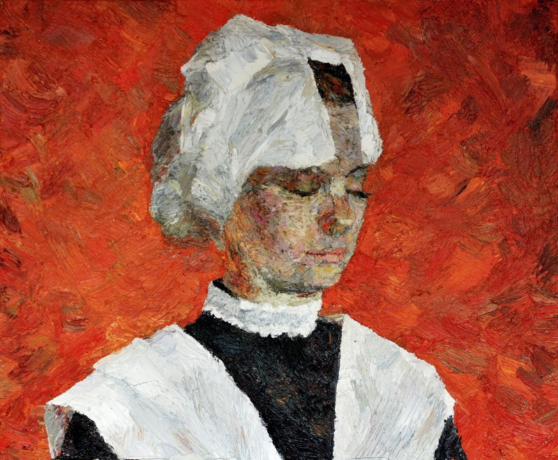 "Portret" by Elena Moraru, 2013, 420X520mm, oil on canvas