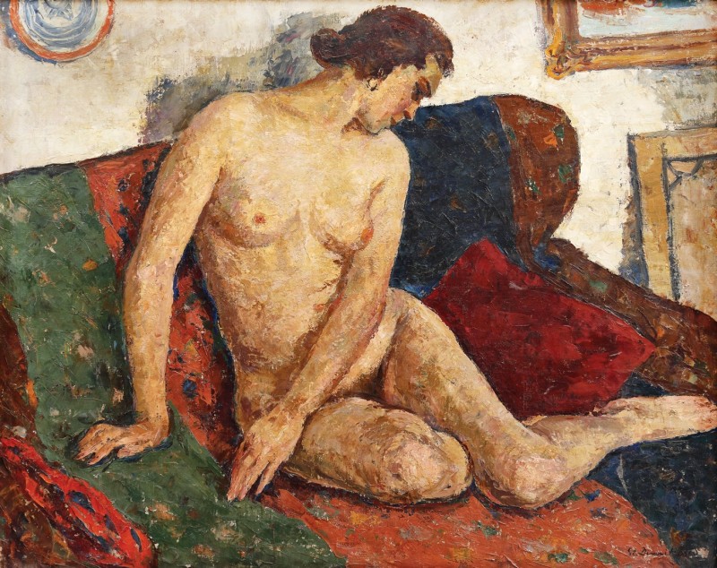 "Painting. Nude" by Ștefan Dimitrescu