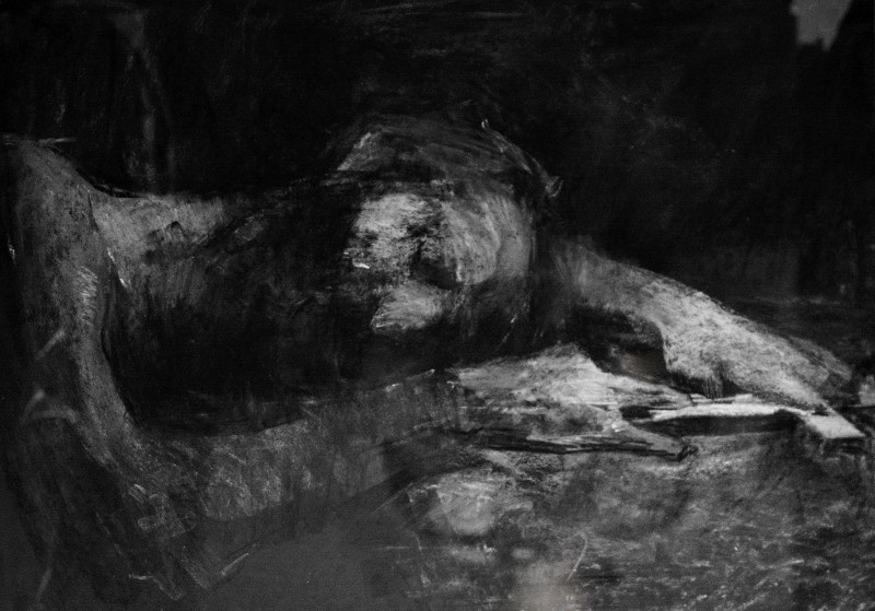 "Portret cu mâini" by Александру Унтилов, 2015, 400x600mm, соус / бумага