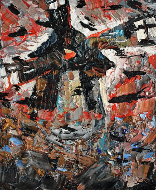 "Studiu. Moară. Sibiu" by Ioan Postică, 2015, oil on canvas