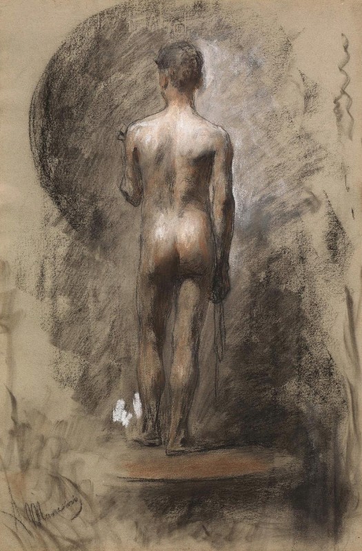 "Drawing. Nude" by Antonio Mancini