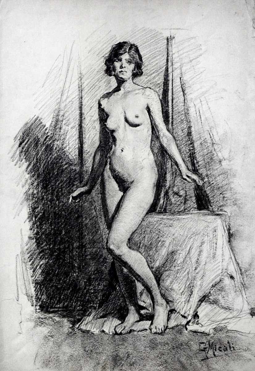 "Drawing. Nude" by Giuseppe Micali