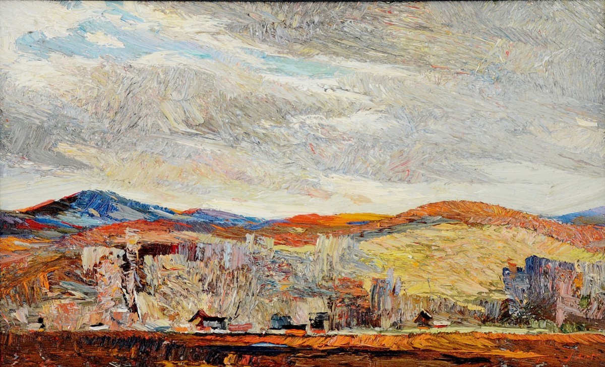"Landscape. Transilvania" by Анатол Гимпу, 2004, 420x680mm, масло / холст
