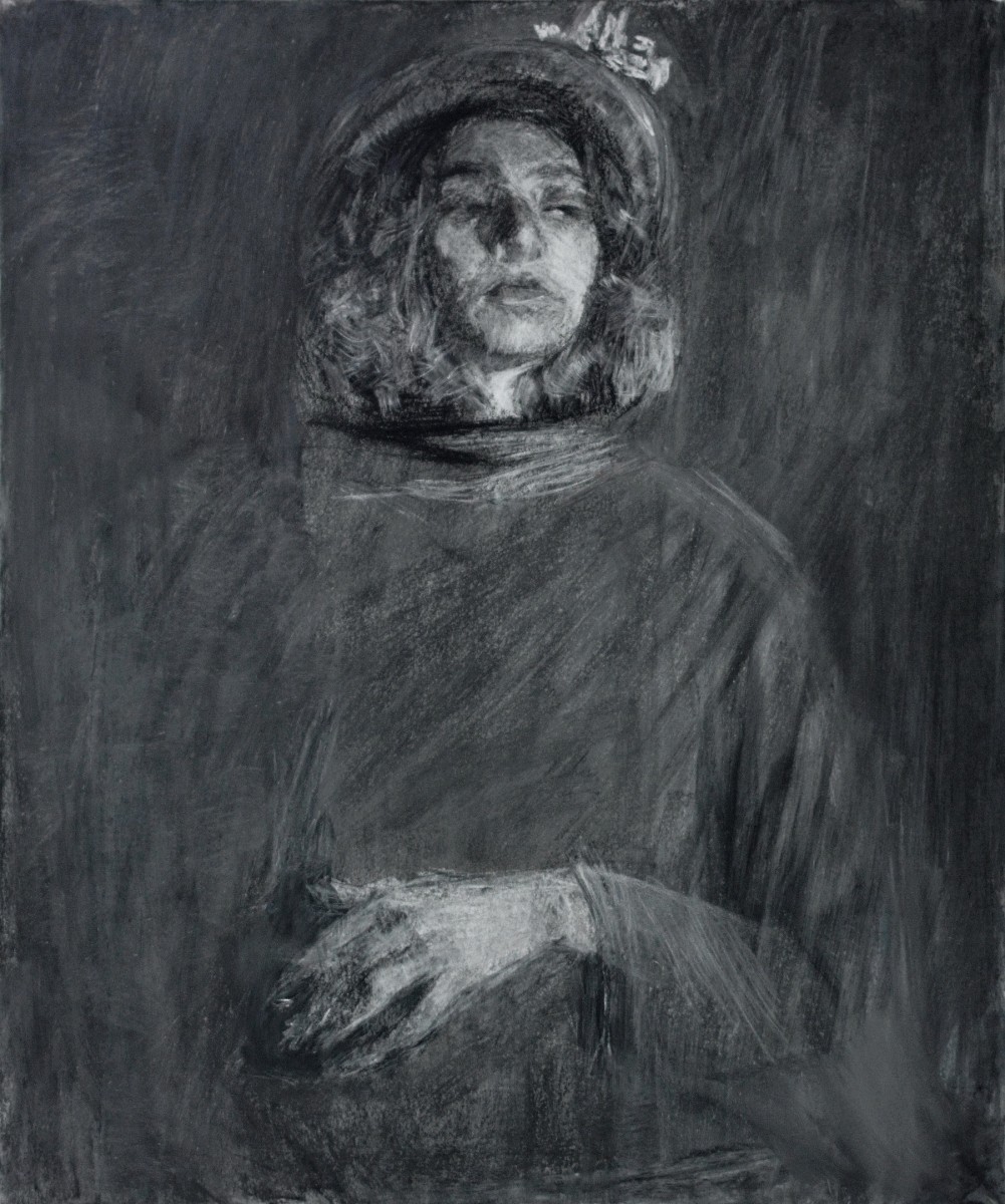 "Desen. Portret. Figură / semifigură" by Eduard Leahu, 600x500mm, Russian sauce pe hârtie