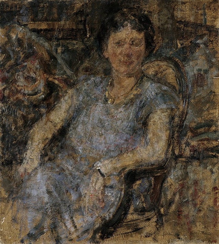"Pictură. Figură / semifigură" by Olga Boznańska