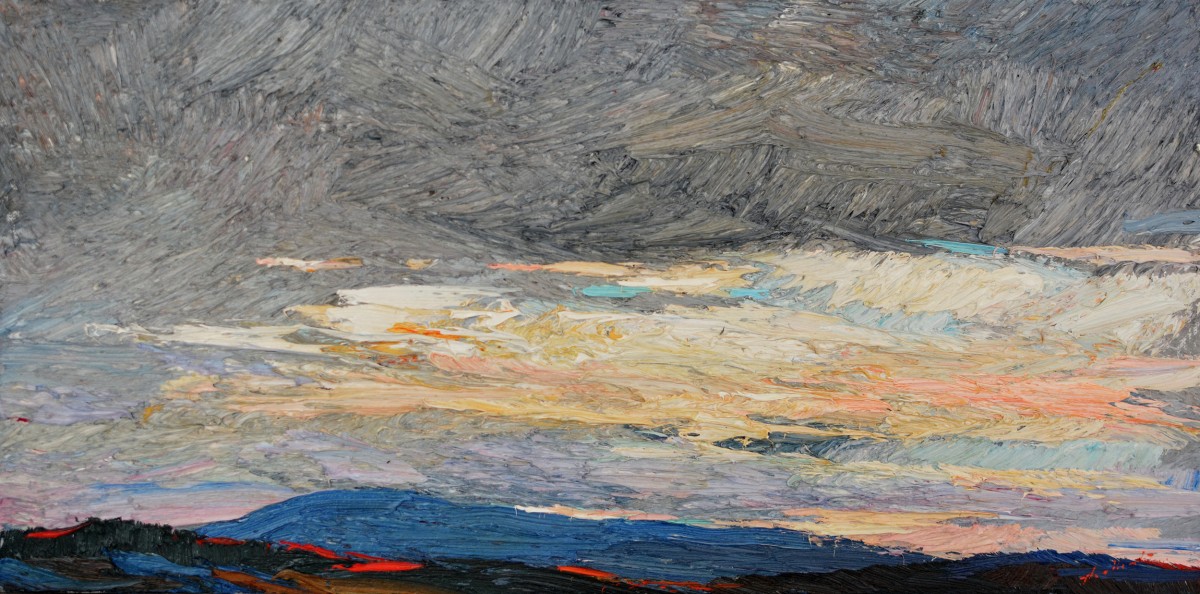 "State" by Anatol Ghimpu, 2018, 300x600mm, oil on canvas
