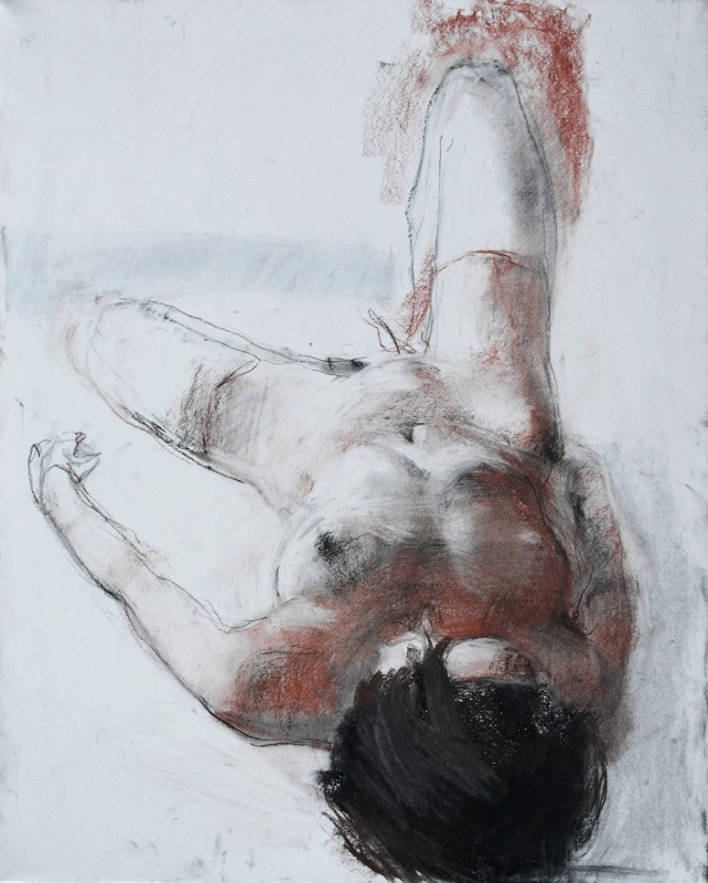 "Sketch" by Ion Golubei, 2016, 500x400mm, Russian sauce and pastel on paper