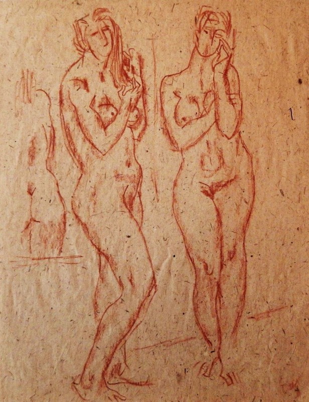 "Schiță / crochiu. Nud" by Evsey Evseevich Moiseenko