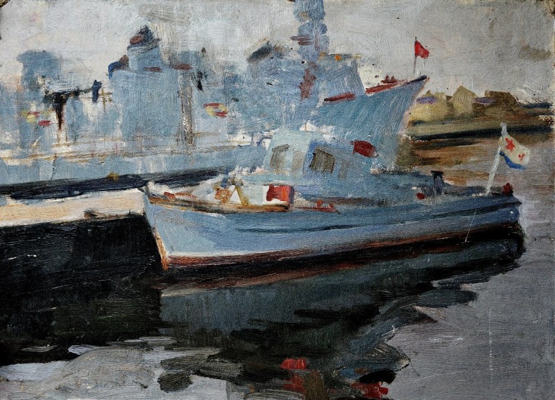 "Painting. Landscape. Pleinair" by Ion Jumati, oil on canvas