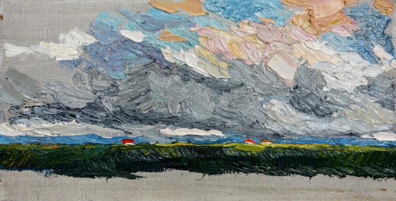 "Painting. Pleinair. Pleinair romania" by Maxim Malerciuc, oil on canvas