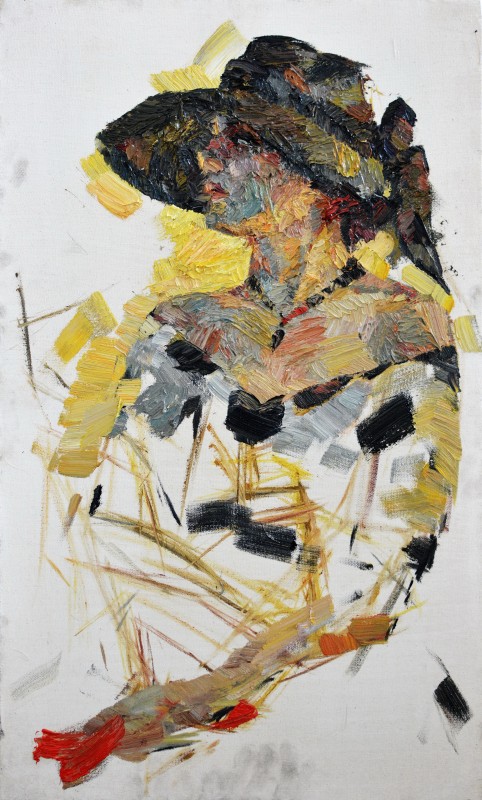 "Studiu" by Nina Apostol, 2020, 700x420mm, ulei pe pânză