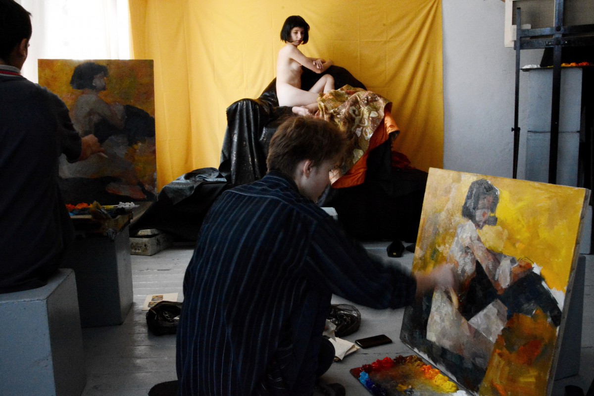 Painting lesson. XII grade