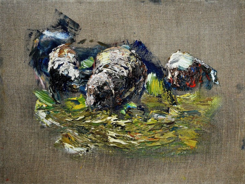 "Studiu" by Emilia Baltag, 2015, ulei pe pânză