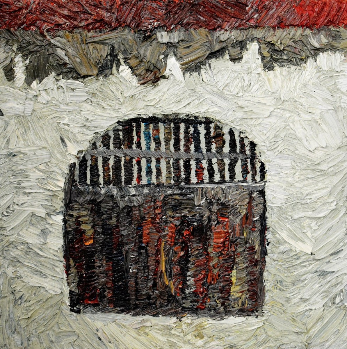 "Studiu. Poartă" by Vlada Cibuc, 2015, oil on canvas