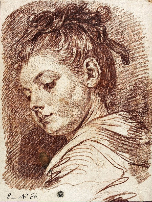 "Drawing. Portrait" by Jean-Baptiste Greuze