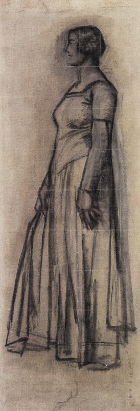 "Desen. Figură / semifigură. Oameni" by Albin Egger-Lienz