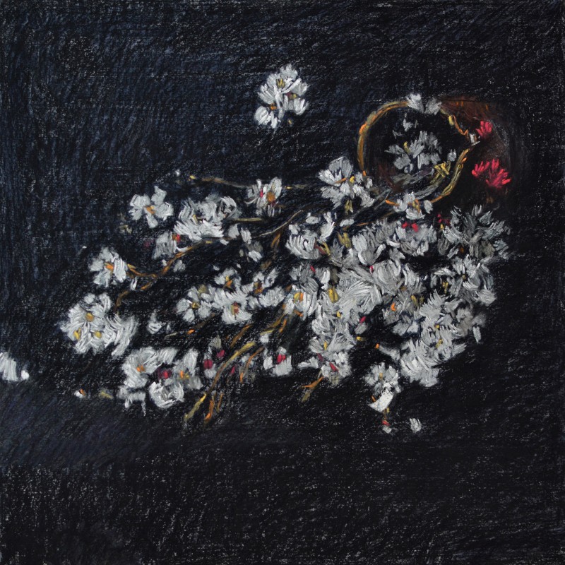 "Drawing. Flowers" by Eduard Leahu, 400x400mm