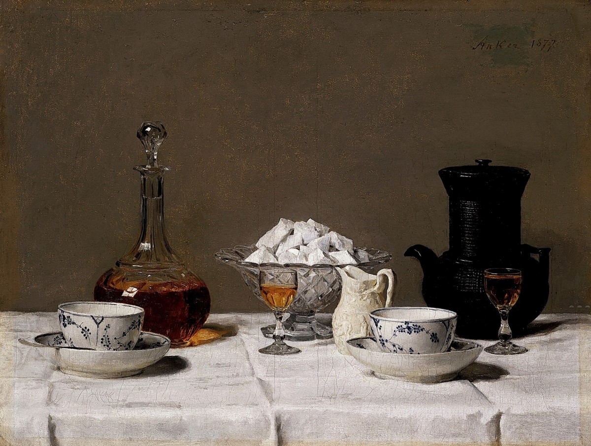 "Painting. Still life" by Albert Anker
