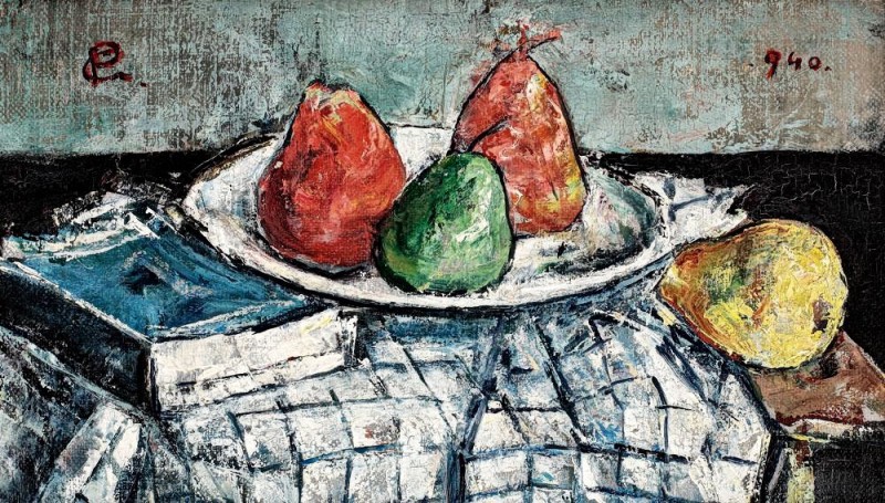 "Pictură. Natură statică" by Gheorghe Petrașcu