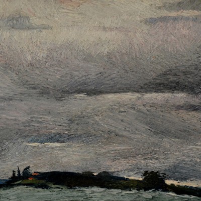 "Etude. Moldovița" by Анатол Гимпу, 1998, 320x600mm, масло / холст