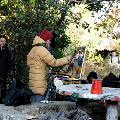 Studenții la pleinair de toamnă. Septembrie 2016