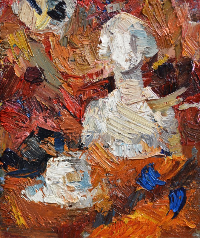 "Studiu. Natură statică" by Nicoleta Derivolcov, 2020, 300x250mm, ulei pe pânză