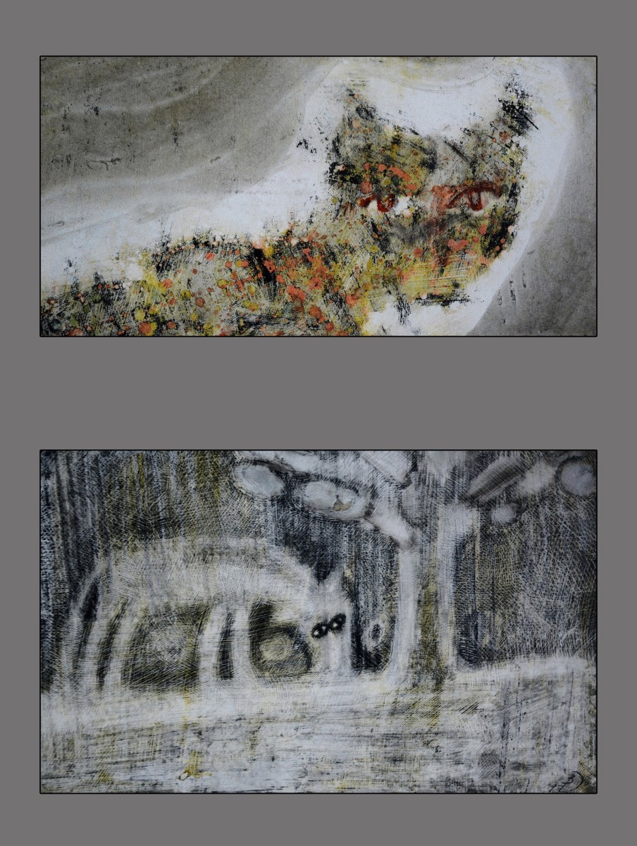 "Drawing. Long term" by Dumitru Brodețchii, 170x320mm, 200x320mm, mixed technique on paper