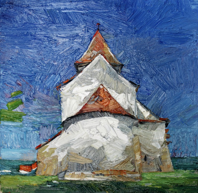 "Painting. Pleinair. Long term" by Andriana Popodneac, 420x420mm, oil on canvas