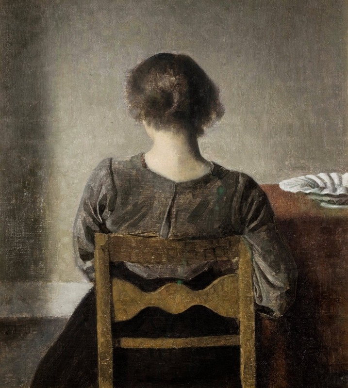 "Composition. Figure" by Vilhelm Hammershøi