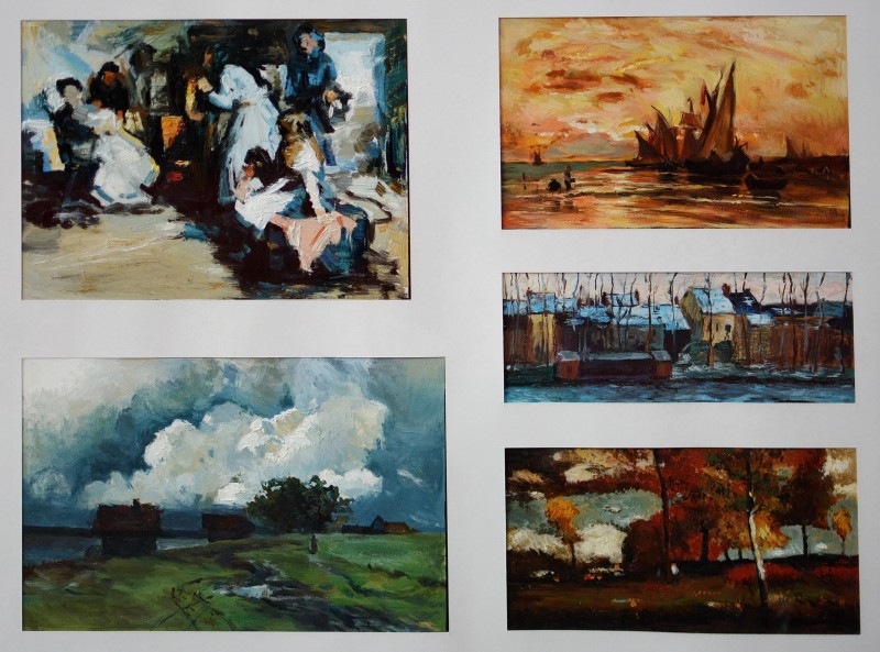 "Copii. Peisaj" by Мэдэлина Cасиан, 2015, 400x550mm, акварель и гуашь на бумаге