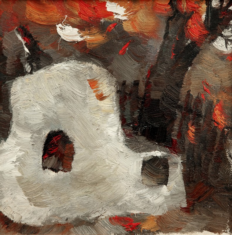 "Motiv. Cuptor" by Veronica Crețu, 2007, 300x300mm, oil on canvas