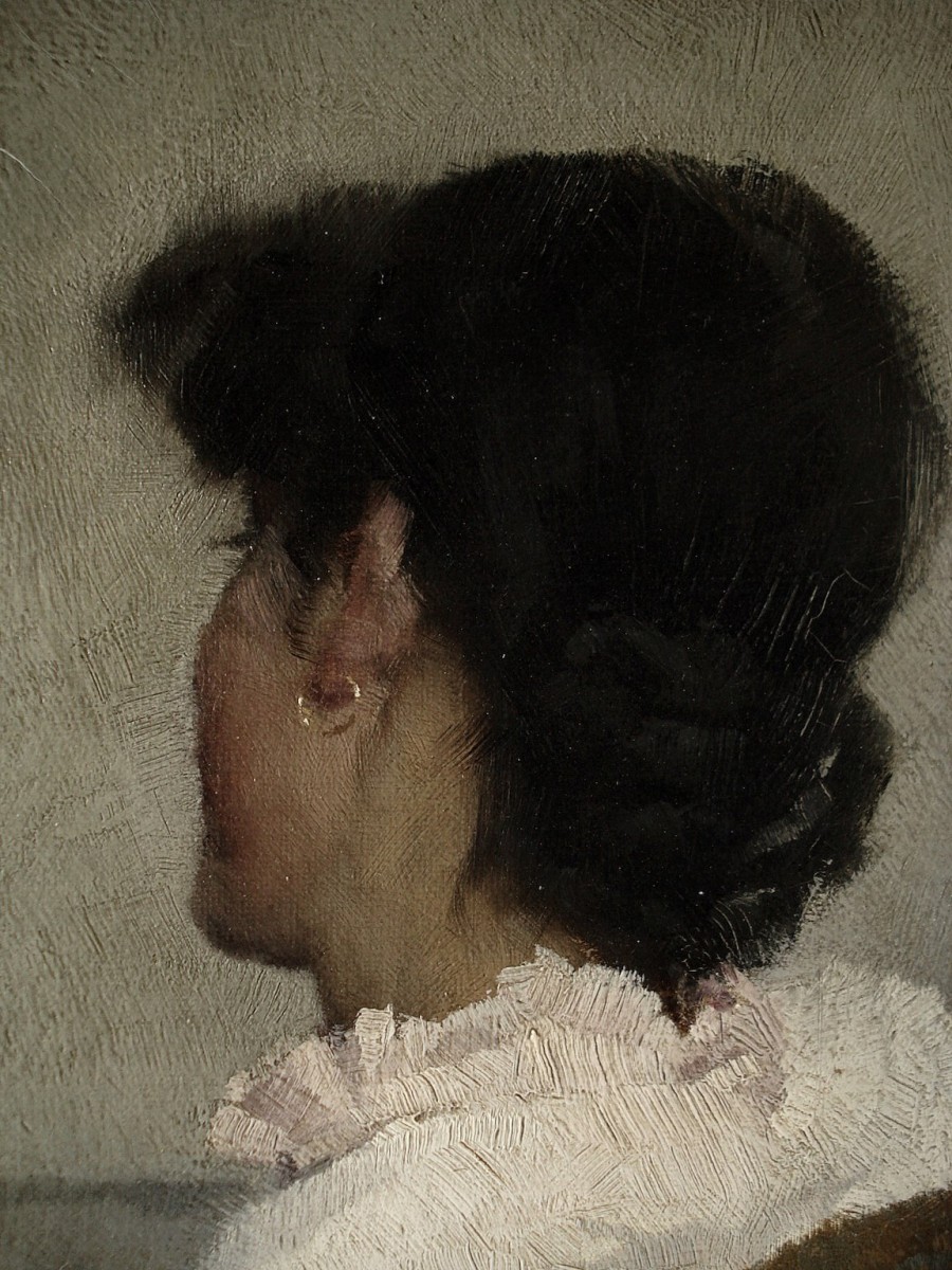 "Painting. Gypsum, head, hands, feet" by Frank Bramley