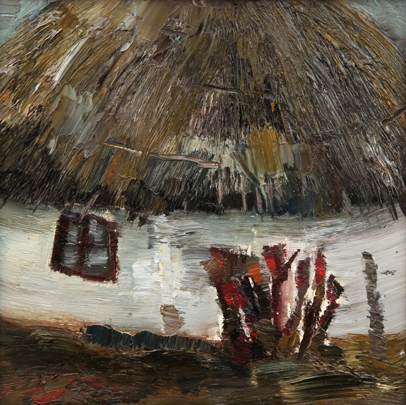 "Practica de toamnă" by Valeria Crăciun, 2007, 300x300mm, ulei pe pânză