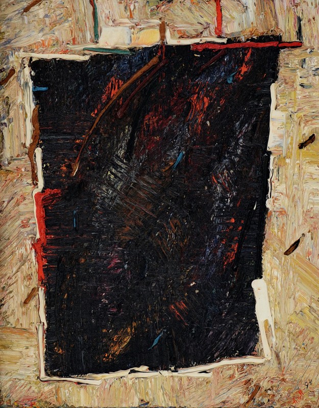 "Self-portrait" by Anatol Ghimpu, 1994, 500x400mm, oil on canvas