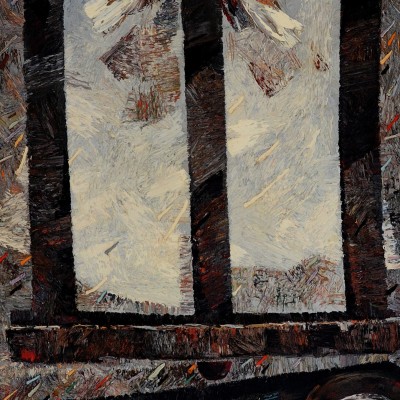 "Etude" by Anatol Ghimpu, 2004, 1200x680mm, oil on canvas