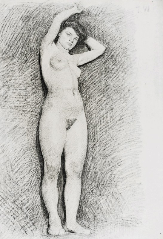 "Drawing. Nude" by Tadeusz Waśkowski