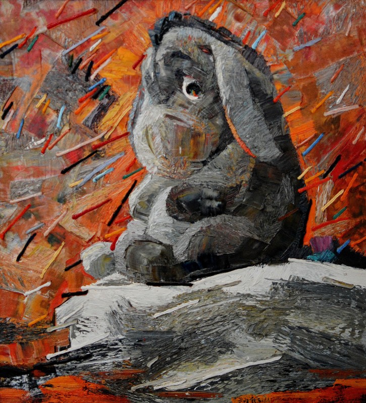 "Иа" by Anatol Ghimpu, 2004, 680x620mm, oil on canvas