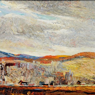 "Landscape. Transilvania" by Анатол Гимпу, 2004, 420x680mm, масло / холст