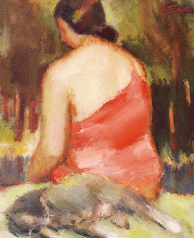 "Pictură. Figură / semifigură" by Francisc Șirato