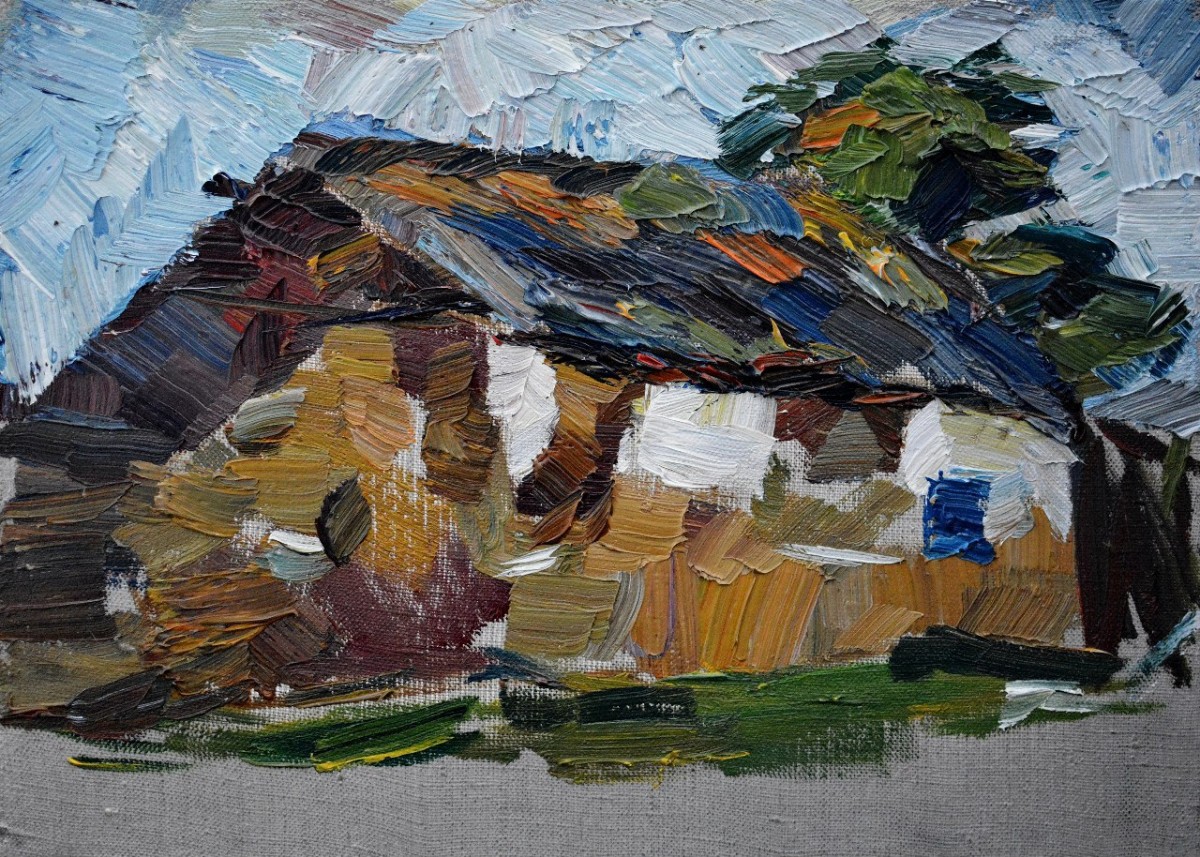 "Painting. Pleinair. Pleinair moldova" by Maia Doina, oil on canvas