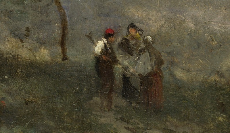 "Compoziție. Oameni" by Jean-Baptiste-Camille Corot