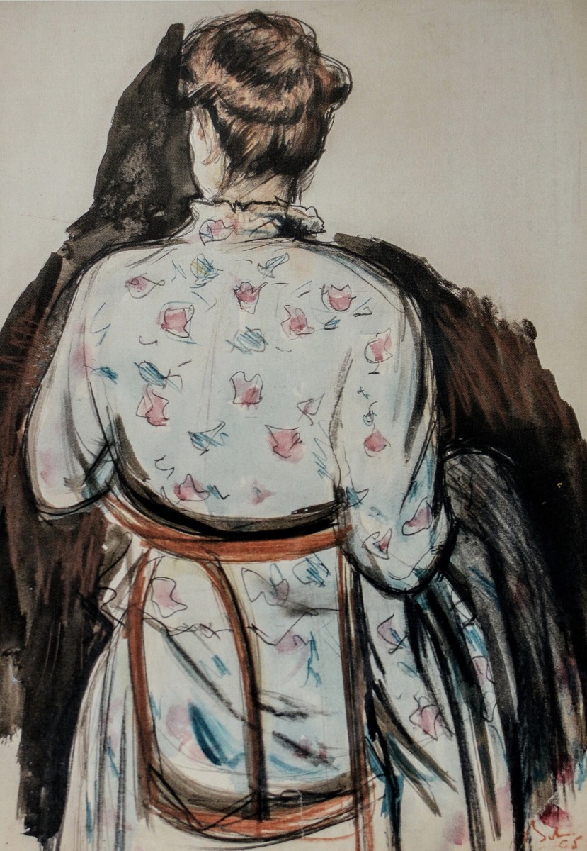 "Drawing. Figure" by Corneliu Baba, pencil on paper